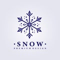 Snow logo vector illustration design, elegant cool logo