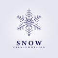 Snow logo vector illustration design minimalist cheap icons design premium