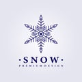 Snow logo vector illustration design simple, icons symbol snow cold simple very