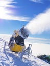 Snow machine gun Royalty Free Stock Photo