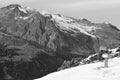 Global clima change: Artificial snow for skiing at Jakobshorn, Davos, swiss alps  | Wintersport/Klimawandel: Kunstschnee-Piste auf Royalty Free Stock Photo