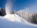 Snow makers in action