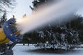 Snow making machine close up Royalty Free Stock Photo