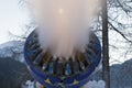 Snow making machine close up Royalty Free Stock Photo