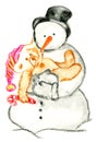 Snow Man Royalty Free Stock Photo