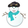 Snow man Royalty Free Stock Photo