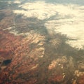 Aerial View of Utah and Arizona border Royalty Free Stock Photo