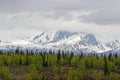 Snow melting on Alaska Range