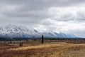 Snow melting on Alaska Range