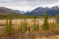 Snow melting on Alaska Range