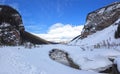 Snow Melting Blue Sky Canadian Rockies Mountain Landscape Panorama Scenic Snowshoeing Royalty Free Stock Photo