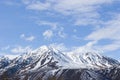 Snow melting on mountains