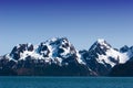 Snow melting on mountains