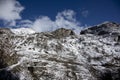 the snow melts on the alps