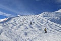 Snow moguls - bumpy skiing