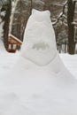 Snow monster in the oak forest Royalty Free Stock Photo