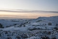 Snow on moorlands Royalty Free Stock Photo
