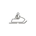 Snow motorbike vector icon. Simple element illustration from map and navigation concept. Snow motorbike vector icon