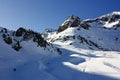 Snow mountain anayet, tena valley Royalty Free Stock Photo