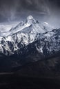 Snow Mountain with Blue Sky from Leh Ladakh India Royalty Free Stock Photo