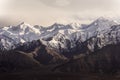 Snow Mountain with Blue Sky from Leh Ladakh India Royalty Free Stock Photo