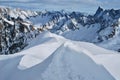 Snow mountain in Chamonix, France Royalty Free Stock Photo