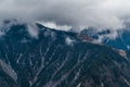 Western Sichuan, China, Snow Mountain Cloud Falls Royalty Free Stock Photo