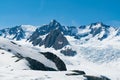 Snow mountain Fox peak with clear sky background