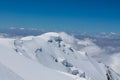 Snow of mountain glacier in Himalaya summit ascent