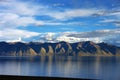 Snow Mountain and Lake Manasarovar Royalty Free Stock Photo