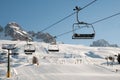 Snow mountain landscape (skilift, slope)