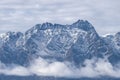 Snow covered remarkable mountain of New Zealand