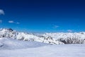 Snow mountain panorama Royalty Free Stock Photo