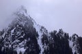 Snow Mountain Peak Fog, Snoqualme Pass Washington Royalty Free Stock Photo