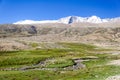 Snow mountain range in Changthang Plateau, Ladakh, Jammu and Kashmir, India Royalty Free Stock Photo