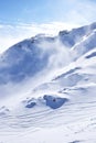 Snow Mountain Range Landscape in Austria Royalty Free Stock Photo