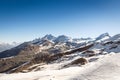 Snow Mountain Range Landscape at Alps Region, Switzerland Royalty Free Stock Photo