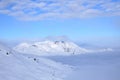 Snow Mountain Range Landscape in Austria Royalty Free Stock Photo