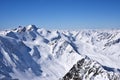 Snow Mountain Range Landscape in Austria Royalty Free Stock Photo