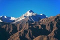 Snow Mountain Range in Leh Ladakh Royalty Free Stock Photo