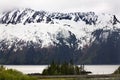 Snow Mountain Seward Highway Anchorage Alaska Royalty Free Stock Photo