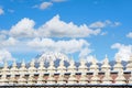 Snow Mountain and stupas Royalty Free Stock Photo