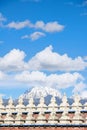 Snow Mountain and stupas