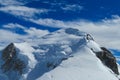 Snow mountain summit of Mont Blanc French Alps Royalty Free Stock Photo