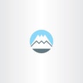 snow mountain vector icon sign symbol Royalty Free Stock Photo