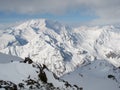 Snow mountainous landscape