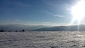 Snow, mountains, clouds, forests Royalty Free Stock Photo