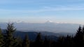 Snow, mountains, clouds, forests Royalty Free Stock Photo