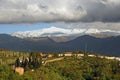 View from the Alcazaba of Alhambra to the Sierra Nevadaicin in Granada, Andalusia Royalty Free Stock Photo