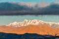 Snow mountains sunrise in Shigatse city Tibet Autonomous Region, China Royalty Free Stock Photo